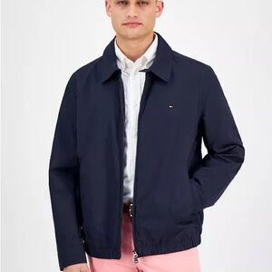 Tommy Hilfiger men’s Ivy water resistant Dark Navy Lightweight Zip Jacket large